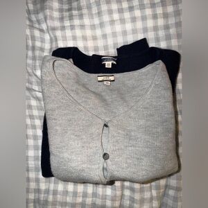 TWO j. Crew featherweight cashmere cardigans